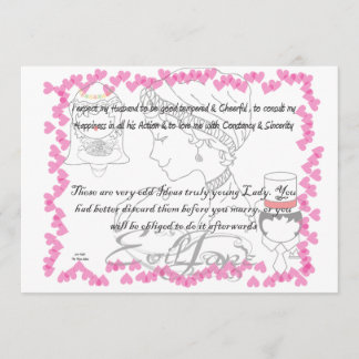 Jane Austen Faire-part de mariage