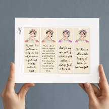 Jane Austen Famous Quotes Paper DIY Lesezeichen