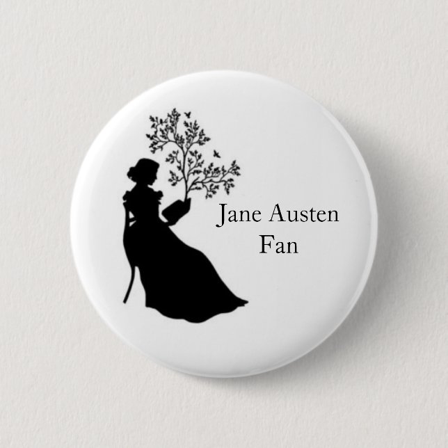 Jane Austen Fan Button (Vorderseite)