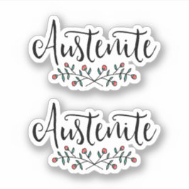 Jane Austen Floral Austenite Aufkleber
