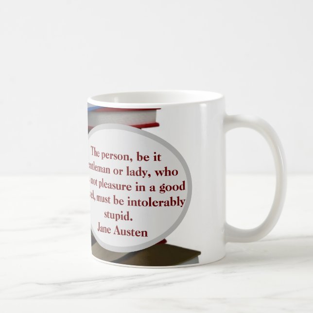 Jane Austen Genuss des Romans Kaffeetasse (Rechts)