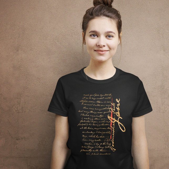 Jane Austen Handwriting T - Shirt (Von Creator hochgeladen)