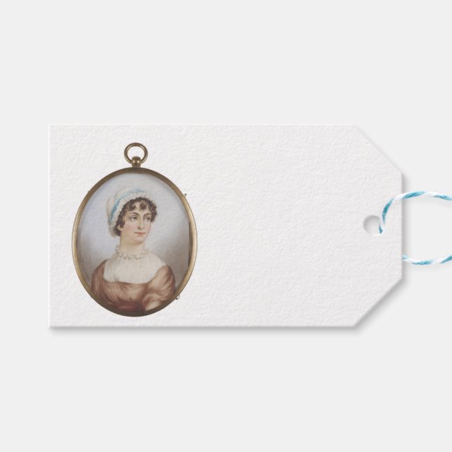 Jane Austen & Her Books Geschenkanhänger (Vorderseite (Horizontal))