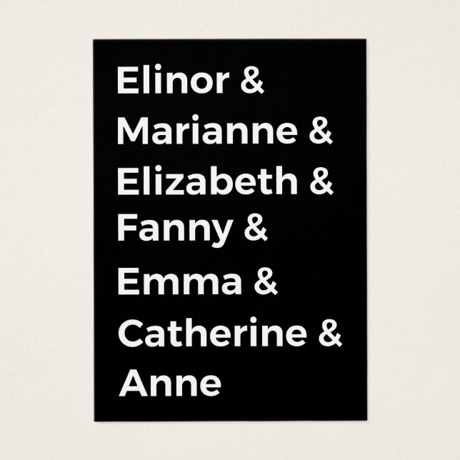 Jane Austen Heroines I (Vorderseite)