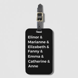 Jane Austen Heroines I Gepäckanhänger