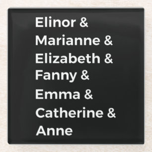 Jane Austen Heroines I Glasuntersetzer