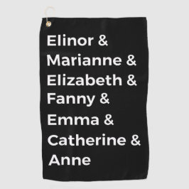 Jane Austen Heroines I Golfhandtuch