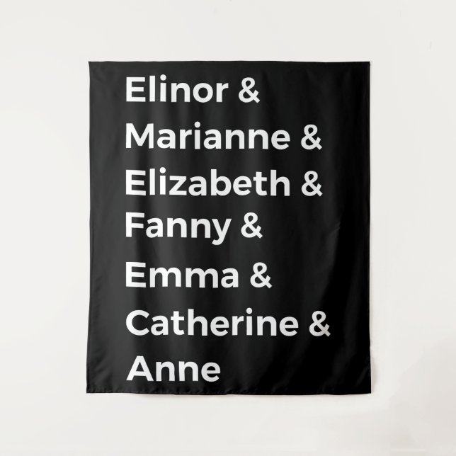 Jane Austen Heroines I Wandteppich (Vorderseite)