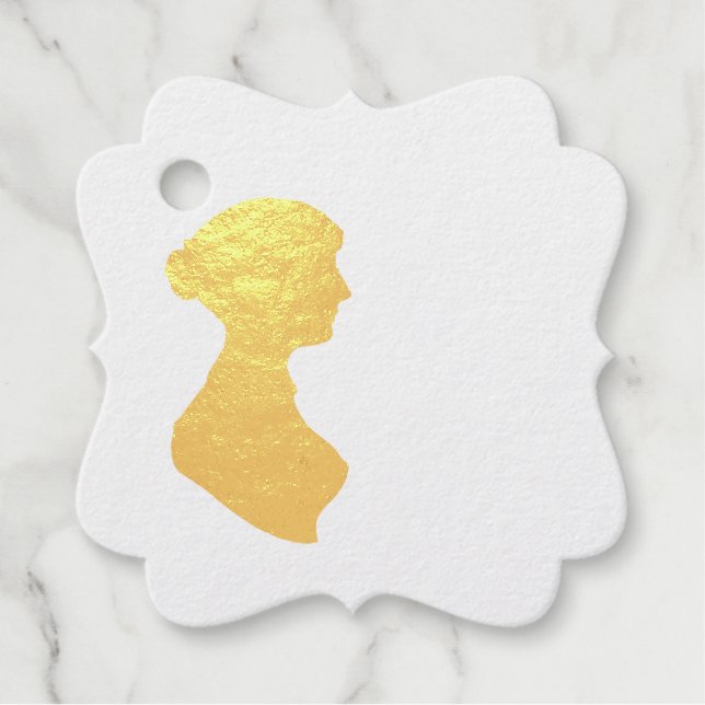 Jane Austen Home Wallpaper Geschenkanhänger (Vorderseite)