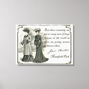 Jane Austen: Hübsche Frauen-Leinwand-Kunst Leinwanddruck