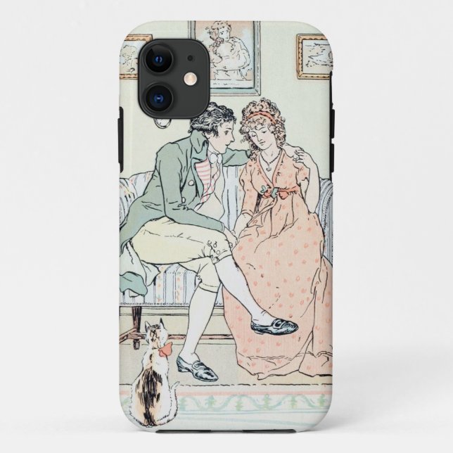 Jane Austen Illustration iPhone 5 Hülle (Rückseite)