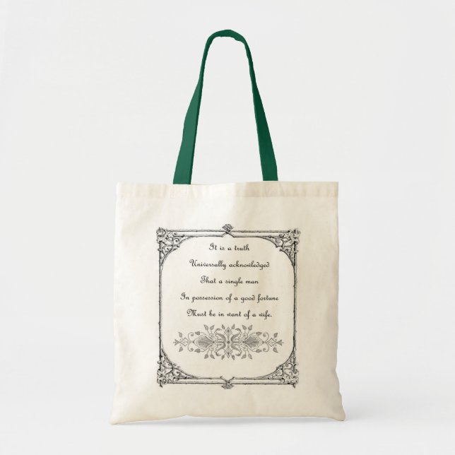 Jane Austen-Inspirations-Tasche Tragetasche (Vorne)