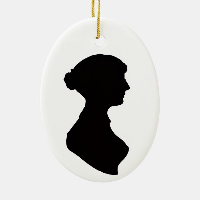 Jane Austen Keramik Ornament (Hinten)
