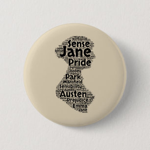 Jane Austen-Knopf Button