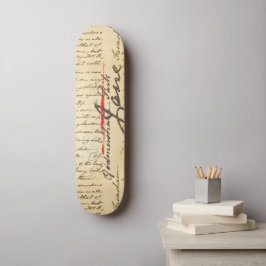 Jane Austen Letter Skateboard