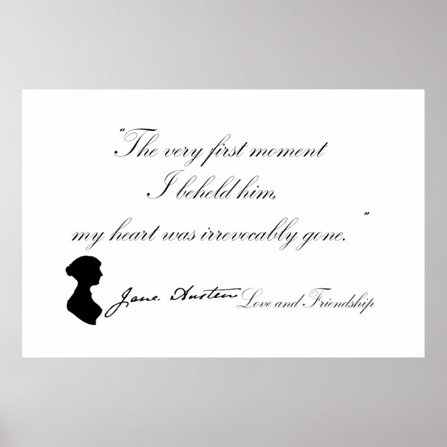 Jane Austen Liebe und Freundschaftsangebot Poster (Vorne)