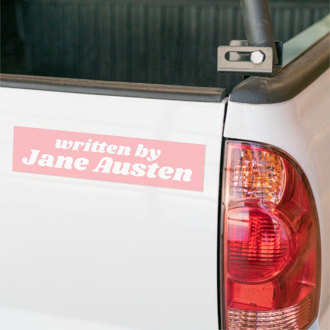 Jane Austen Lieblingsschriftstellerin Girly Pastel Autoaufkleber (Auf Lkw)