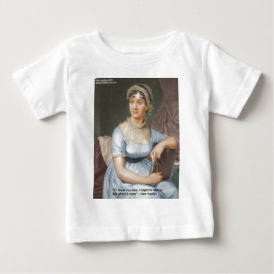 Jane Austen Liebte Dich Weniger Zitat Auf Geschenk Baby T-shirt