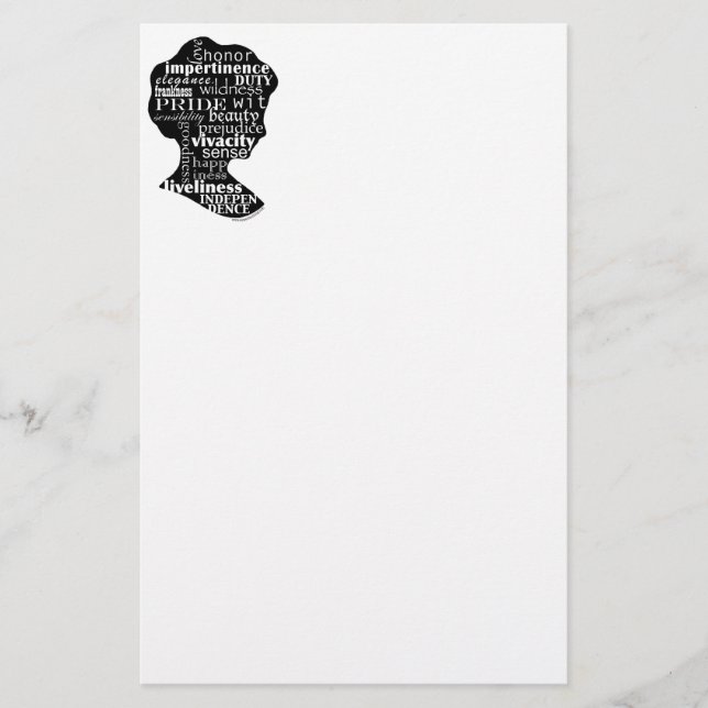Jane Austen-Mädchen-Briefpapier Briefpapier (Vorderseite)