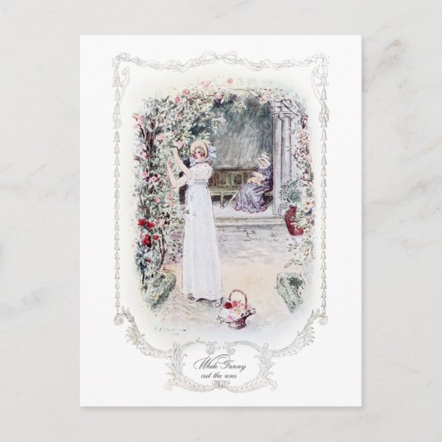 Jane Austen Mansfield Park Illustration Postcard Postkarte (Vorderseite)