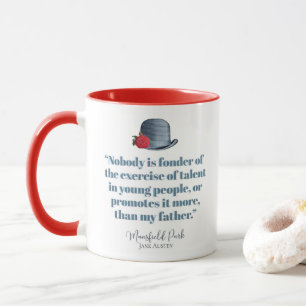 Jane Austen - Mein Vater - Vintager Hut Tasse