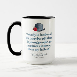 Jane Austen - Mein Vater - Vintager Hut Tasse