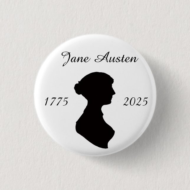 Jane Austen mit 250 Button (Vorderseite)