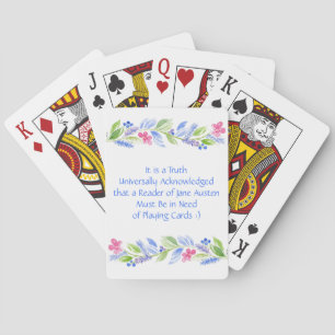 Jane Austen Motto Floral Classic Spielkarten