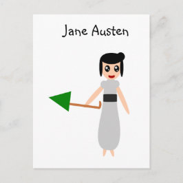 Jane Austen Niedlich Postkarte