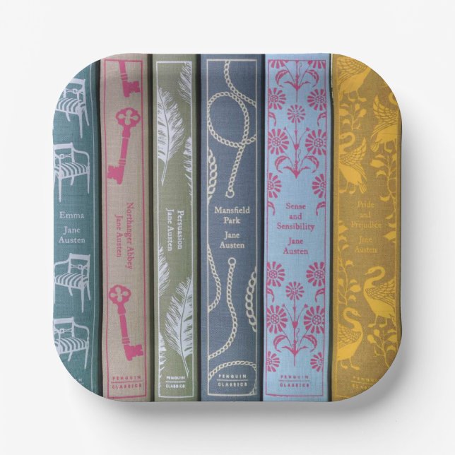 Jane Austen Novels Napkins Pappteller (Vorderseite)