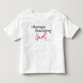 Jane Austen Obstinate Girl Quote Kleinkind T-shirt