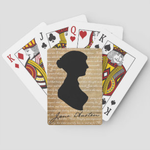 Jane Austen Page Silhouette Spielkarten