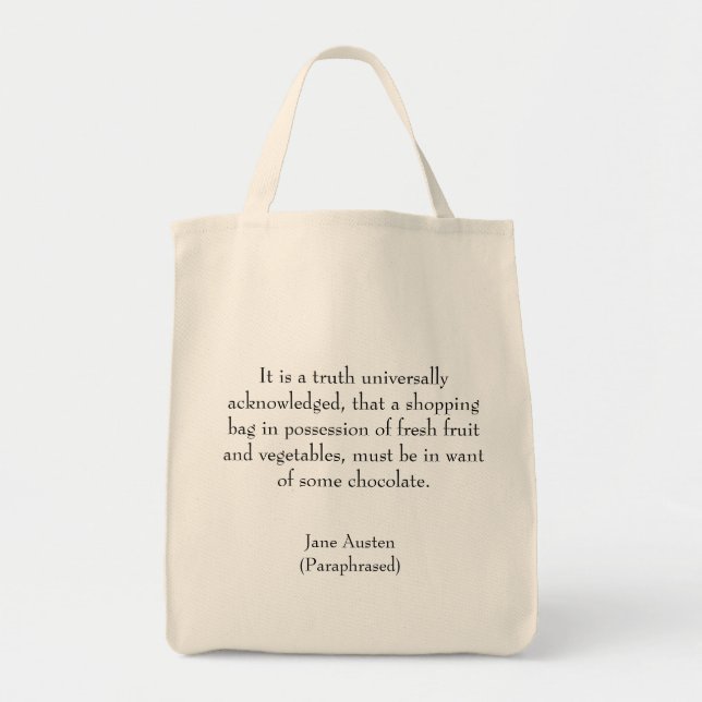 Jane Austen Paraphrased Shopping Bag Tragetasche (Vorne)