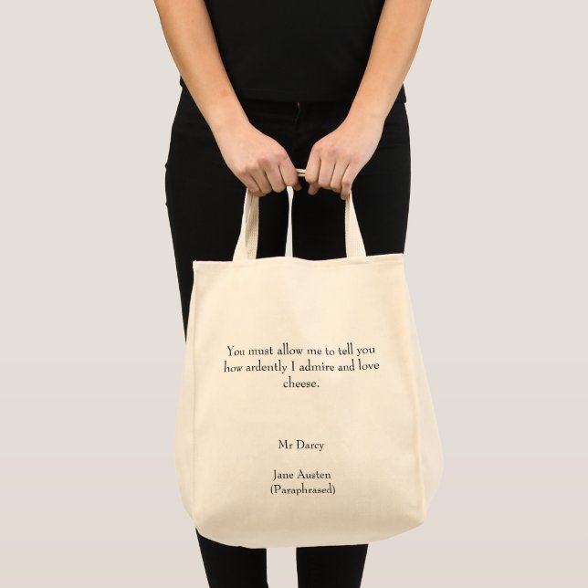 Jane Austen Paraphrasierte Einkaufstasche (Vorderseite (Produkt))