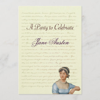 Jane Austen Party Geburtstagsfeier Quotes Einladung