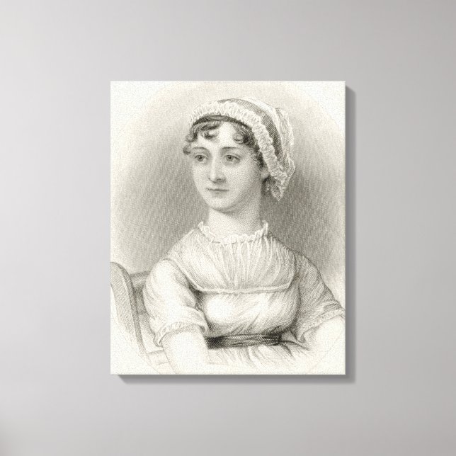 Jane Austen Portrait Leinwanddruck (Vorderseite)