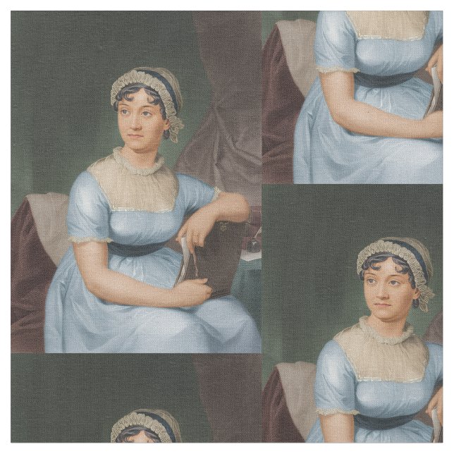 Jane Austen Portrait Stoff (Nahaufnahme)
