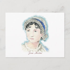 Jane Austen Portrait von Alice Flynn Postkarte