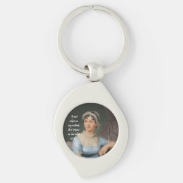 Jane-Austen-Porträt und Zitat Schlüsselanhänger