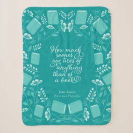 Jane Austen Pride & Prejudice Aquamarin Floral Boo Sherpadecke