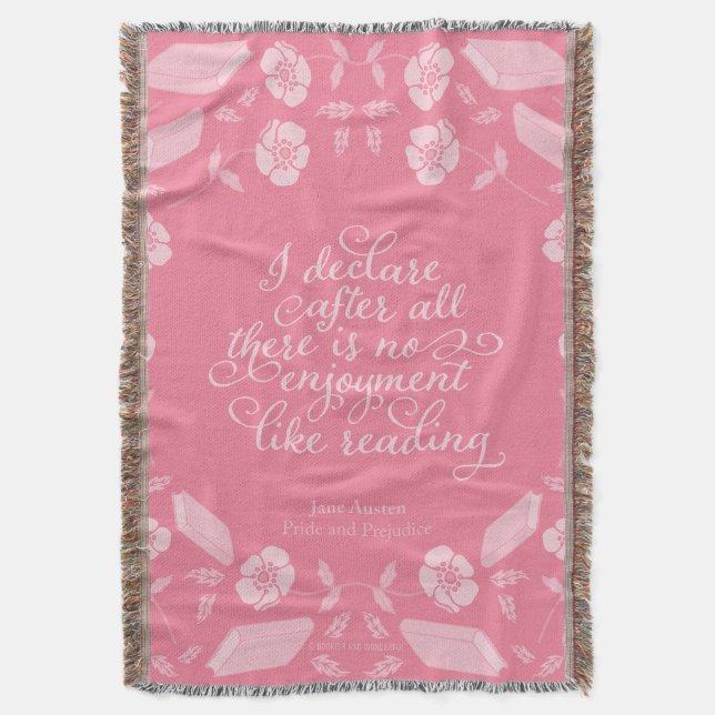 Jane Austen Pride & Prejudice Blumenkoffer Decke (Vorderseite Vertikal)