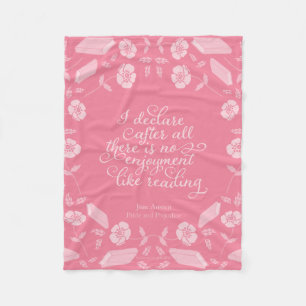 Jane Austen Pride & Prejudice Blumenkoffer Fleecedecke