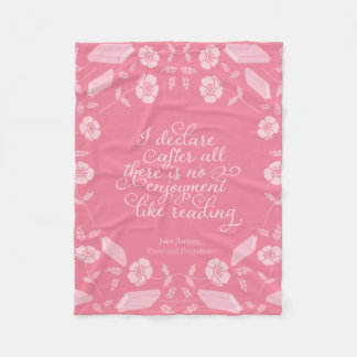 Jane Austen Pride & Prejudice Blumenkoffer Fleecedecke
