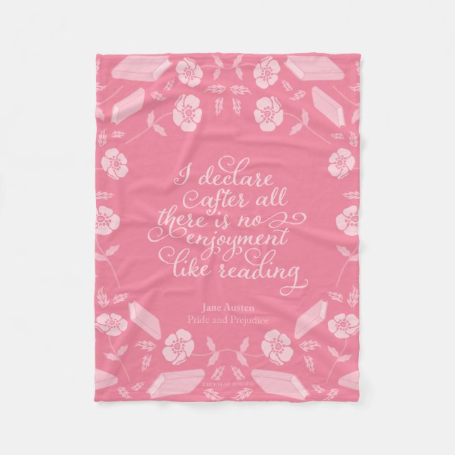 Jane Austen Pride & Prejudice Blumenkoffer Fleecedecke (Vorderseite)