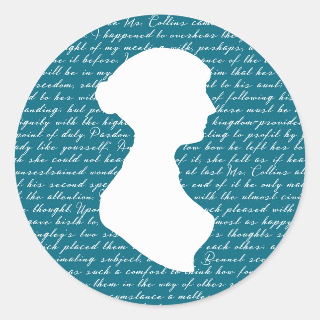 Jane Austen Pride Prejudice Netherfield Runder Aufkleber (Vorderseite)