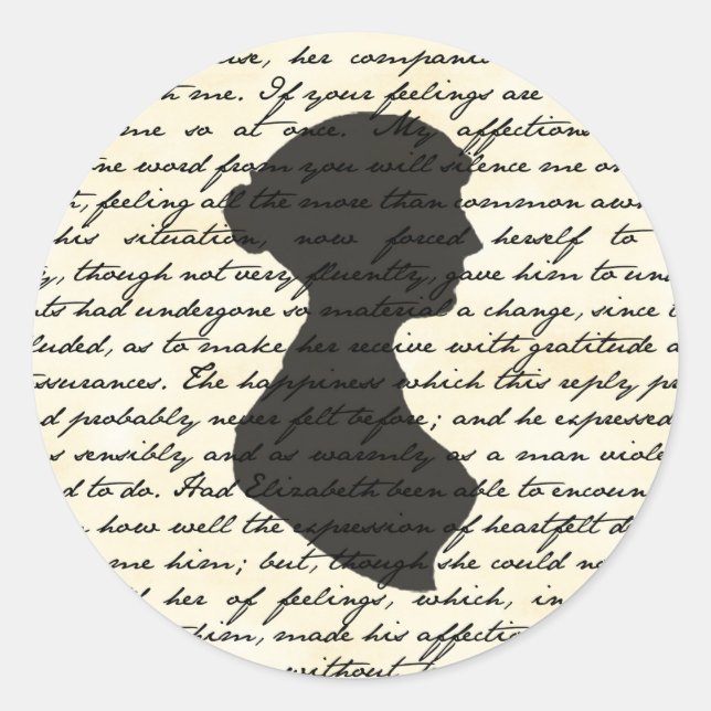 Jane Austen Pride & Prejudice Stickers (Vorderseite)