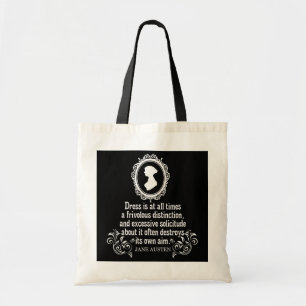 Jane Austen Quotes Romantic Book Club Pride und Tragetasche