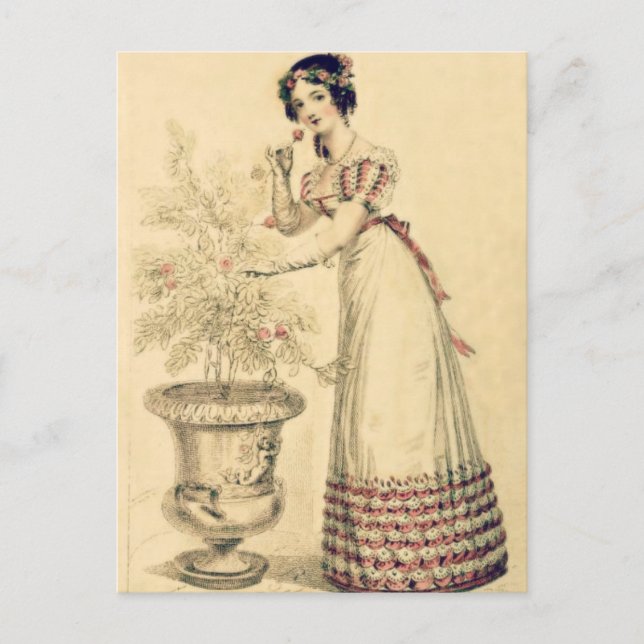 Jane Austen Regency Ball Gown Postkarte (Vorderseite)