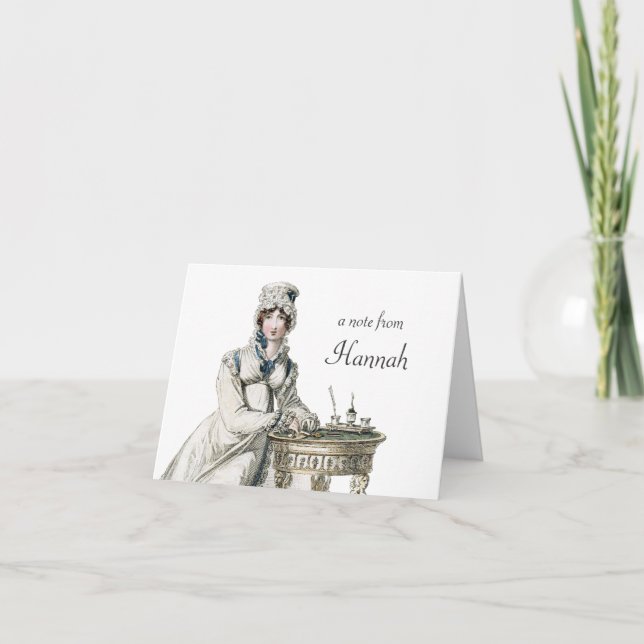 Jane Austen Regency Custom Personalisiert Notecard (Vorderseite)