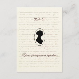 Jane Austen Regency Wedding RSVP Card Karte